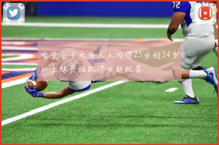 哈登小卡大洛三人均得25分创34岁以上球员组队得分新纪录